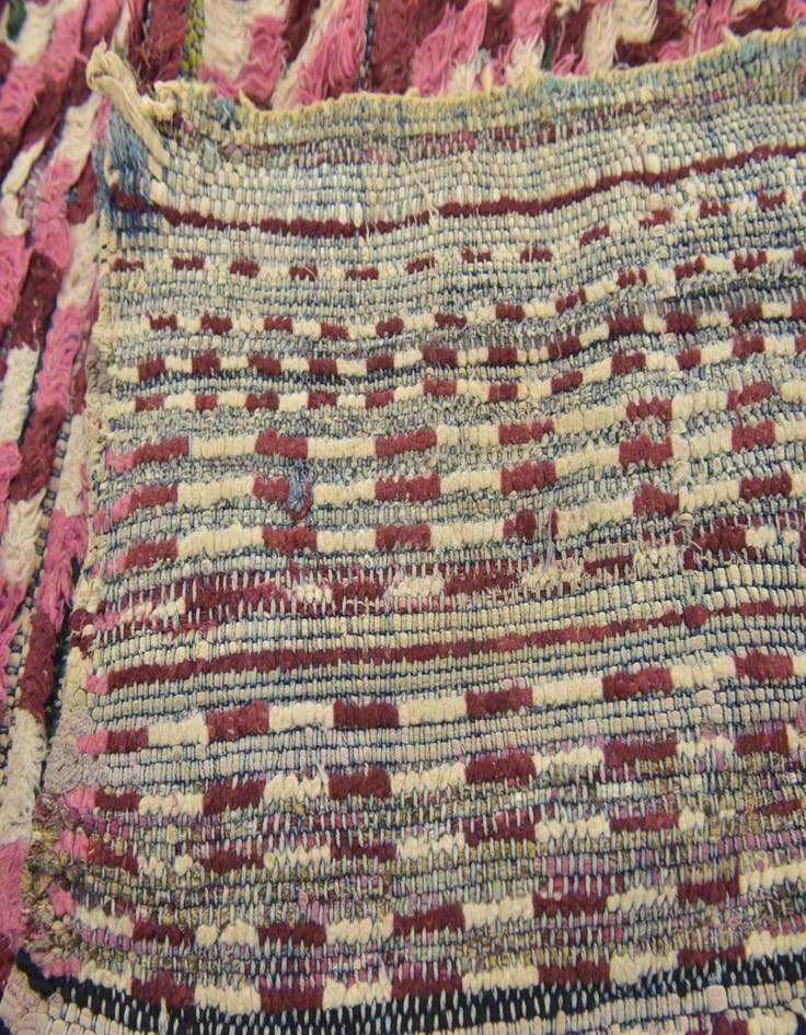 Detail image of  3' 4 x 7' 8  Hand Knotted Moroccan Wool Runner Rug