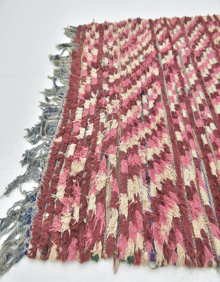 Detail image of  3' 4 x 7' 8  Hand Knotted Moroccan Wool Runner Rug