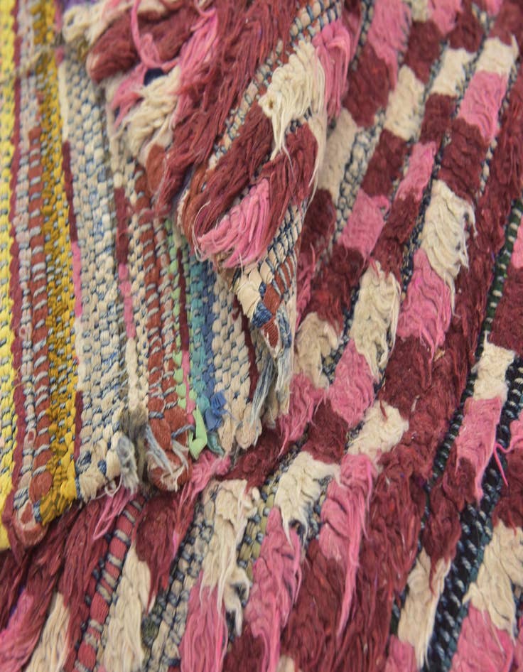 Detail image of  3' 4 x 7' 8  Hand Knotted Moroccan Wool Runner Rug