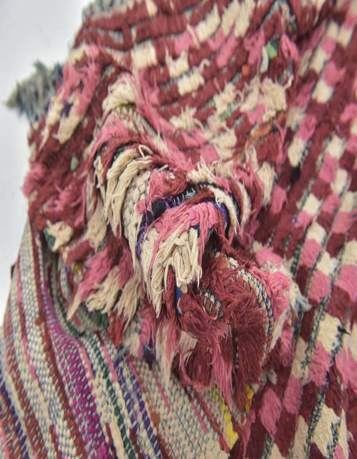 Detail image of  3' 4 x 7' 8  Hand Knotted Moroccan Wool Runner Rug