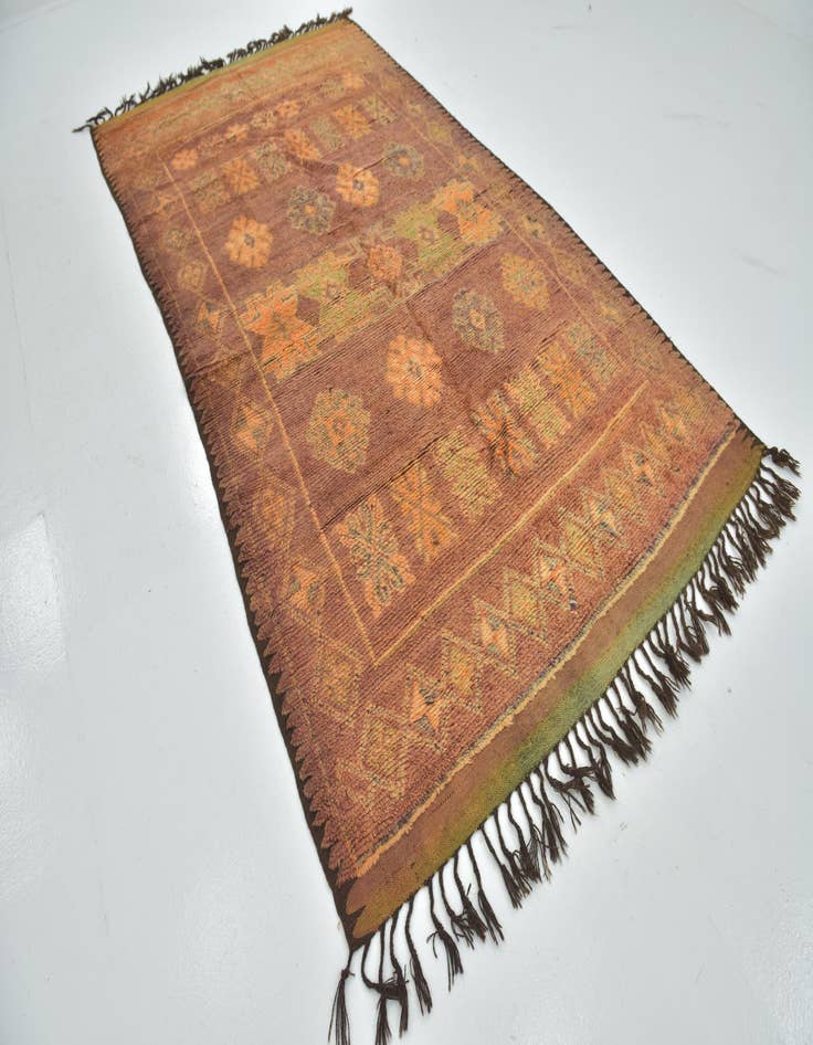 Detail image of  5' 10 x 10' 10  Hand Knotted Moroccan Wool Runner Rug