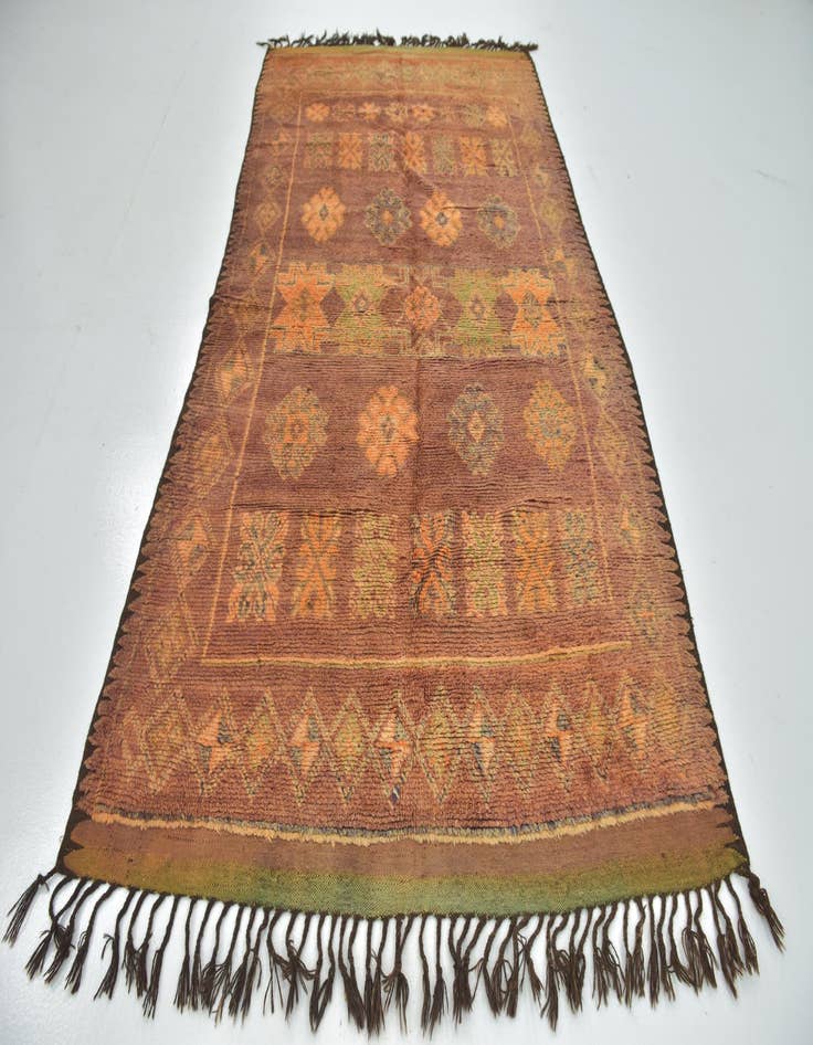 Detail image of  5' 10 x 10' 10  Hand Knotted Moroccan Wool Runner Rug