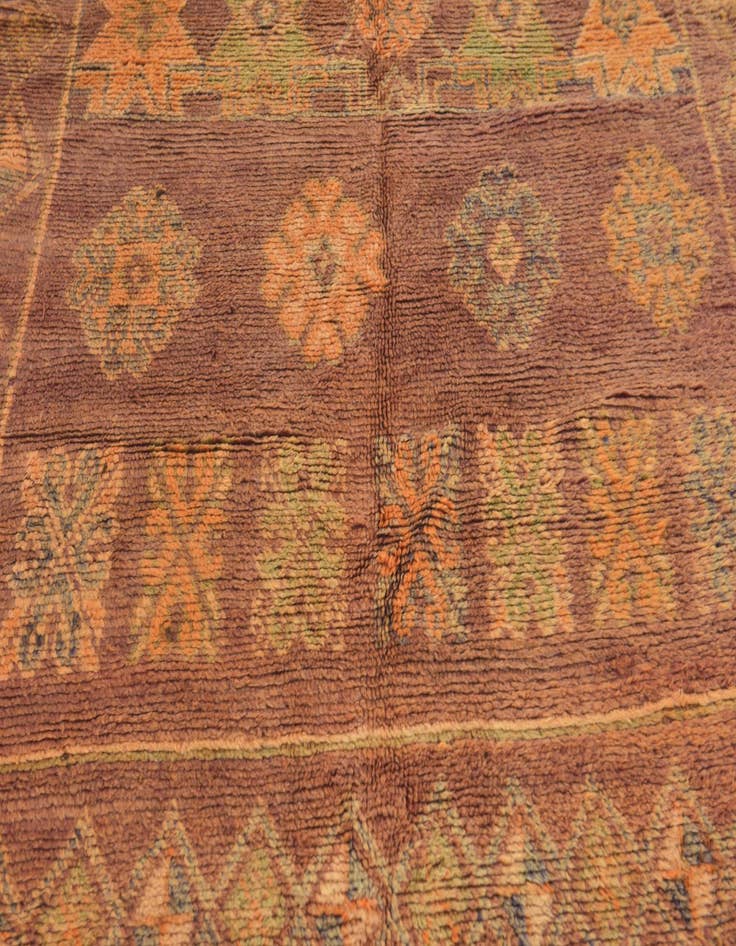 Detail image of  5' 10 x 10' 10  Hand Knotted Moroccan Wool Runner Rug