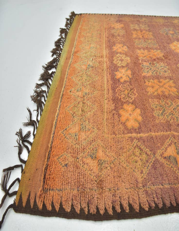 Detail image of  5' 10 x 10' 10  Hand Knotted Moroccan Wool Runner Rug