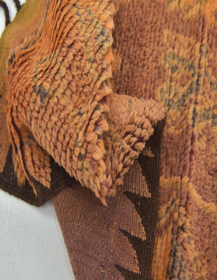 Detail image of  5' 10 x 10' 10  Hand Knotted Moroccan Wool Runner Rug