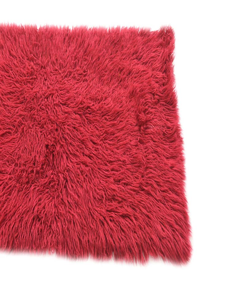 Detail image of  2' 4 x 4' 7  Hand Knotted Moroccan Wool Runner Rug