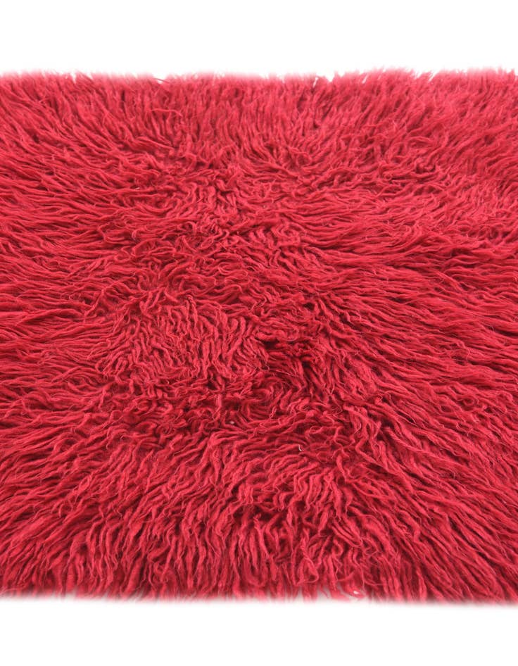 Detail image of  2' 4 x 4' 7  Hand Knotted Moroccan Wool Runner Rug