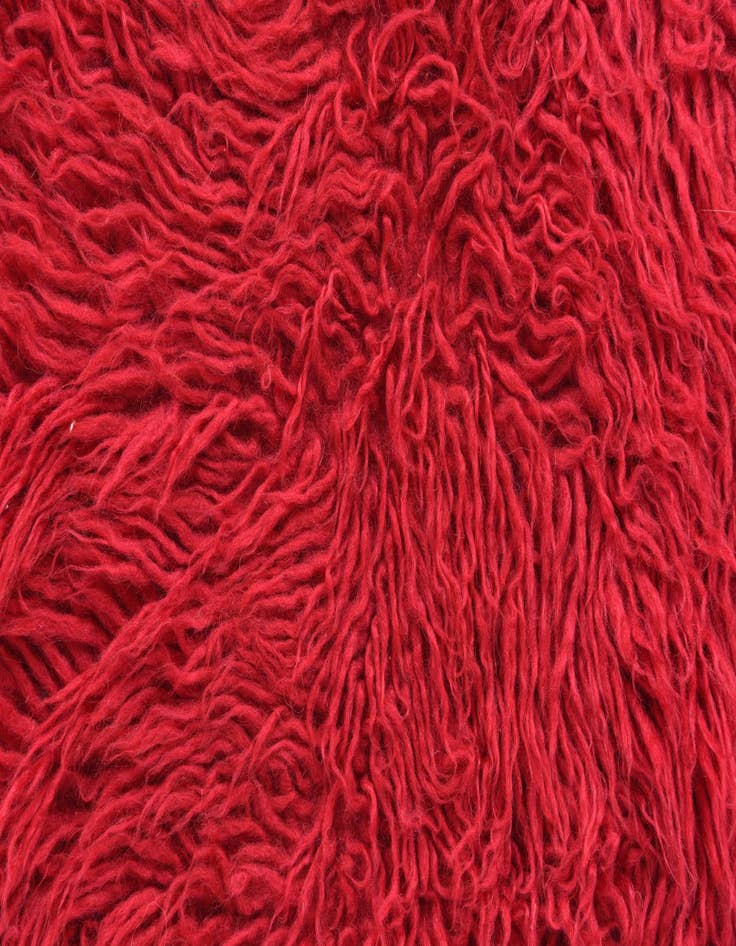 Detail image of  2' 4 x 4' 7  Hand Knotted Moroccan Wool Runner Rug