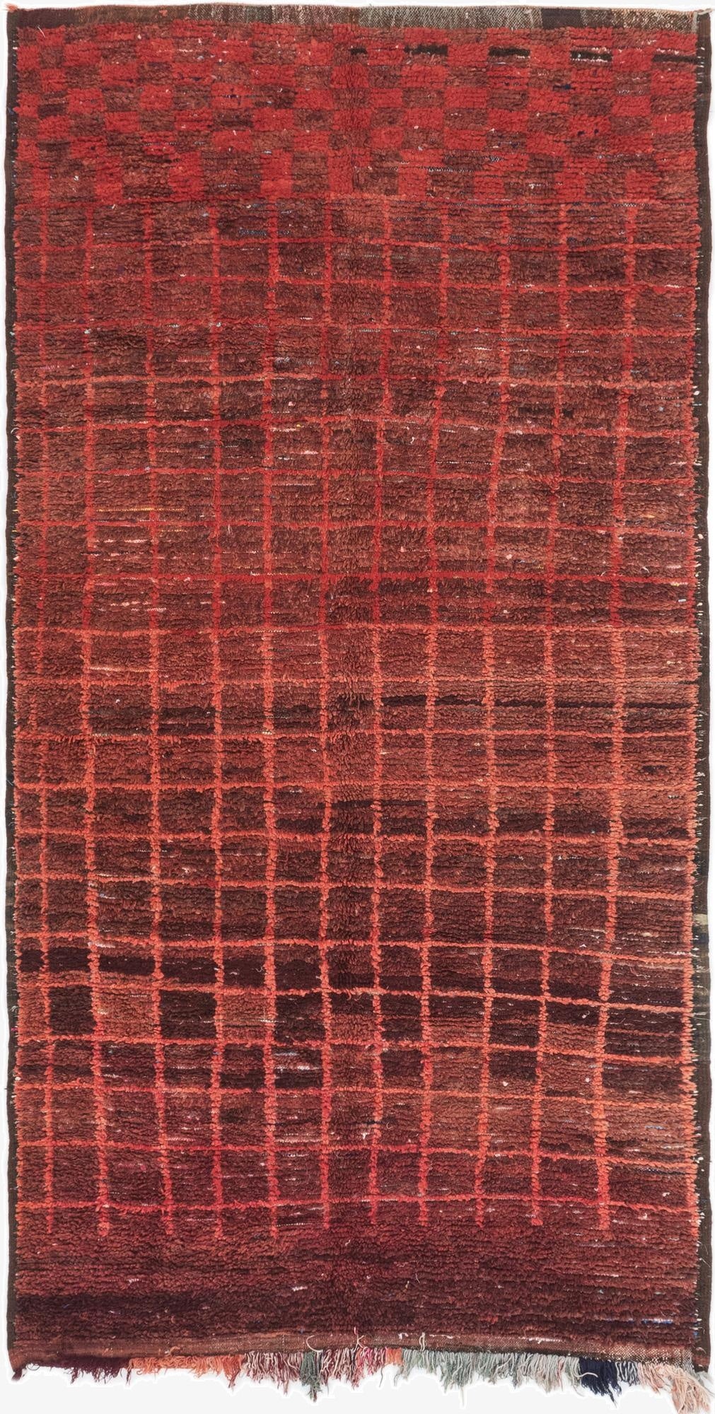  5' 7 x 10' 6  Hand Knotted Moroccan Wool Runner Rug