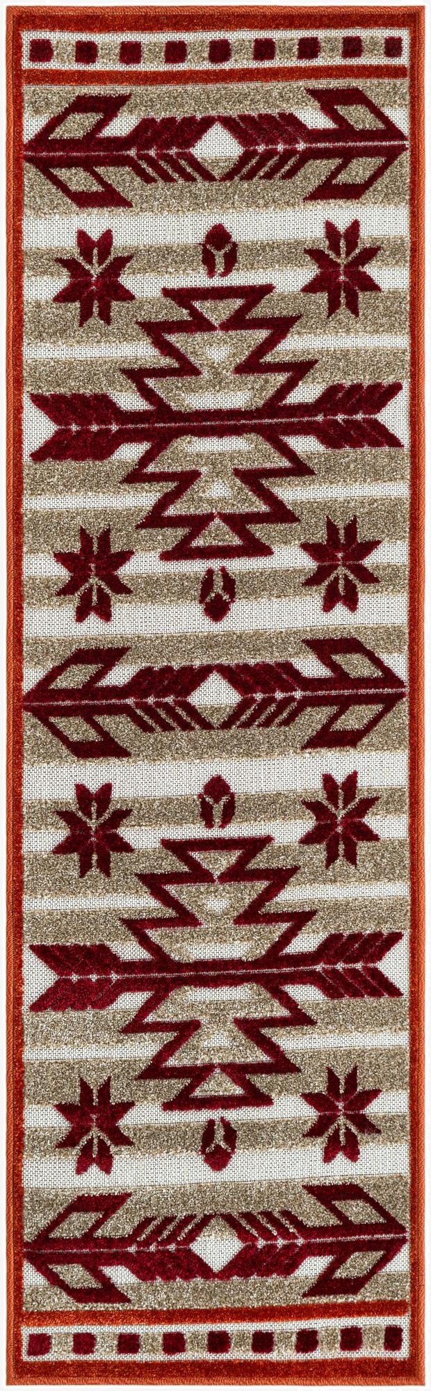  2' x 6'  Washable Modern Indoor / Outdoor Runner Rug