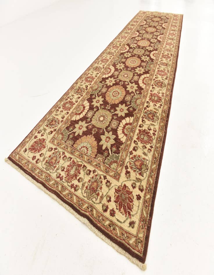 Detail image of  3' 2 x 10' 7  Hand Knotted Peshawar Ziegler Runner Rug