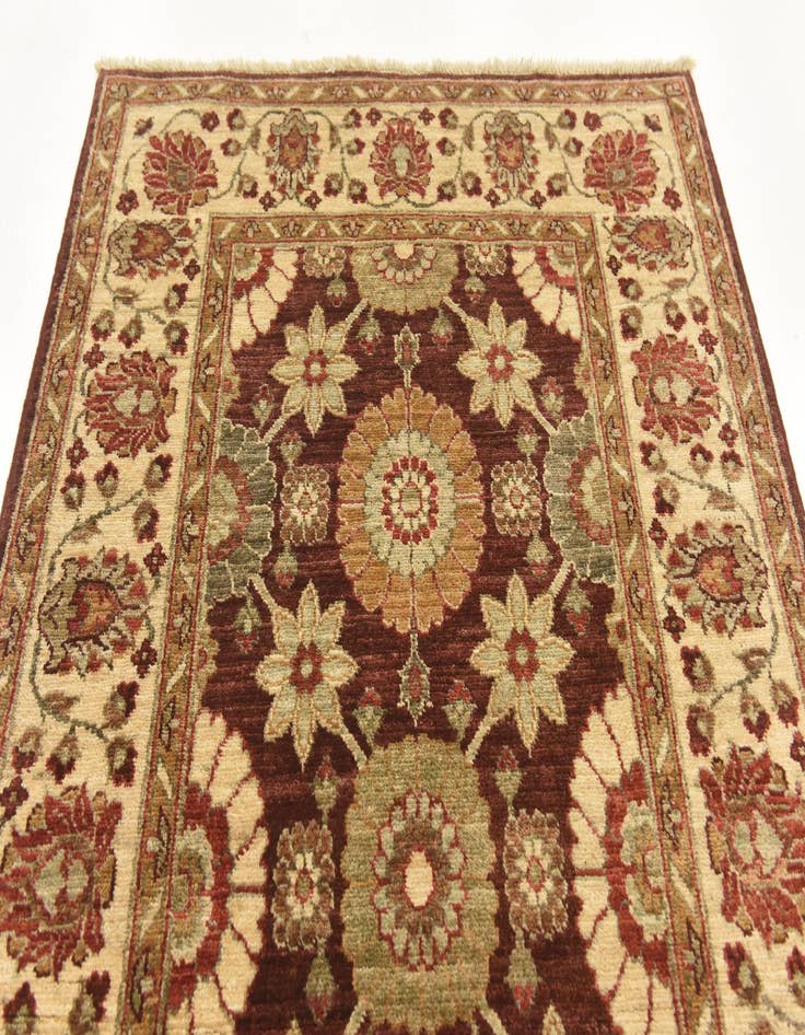 Detail image of  3' 2 x 10' 7  Hand Knotted Peshawar Ziegler Runner Rug