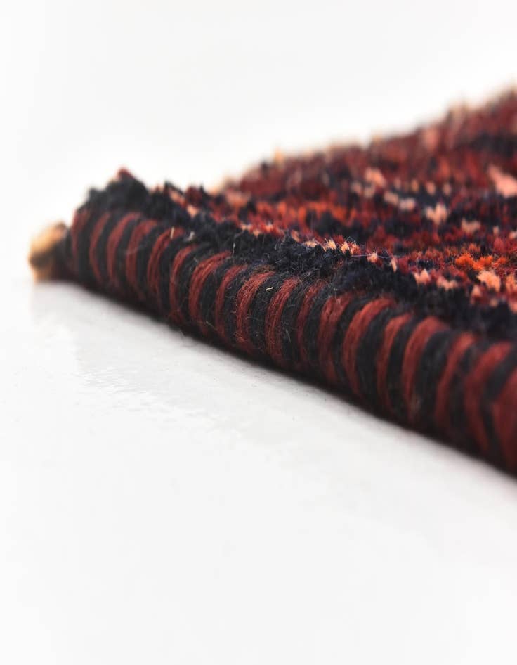 Detail image of  4' 5 x 12' 3  Hand Knotted Shiraz Persian Wool Runner Rug