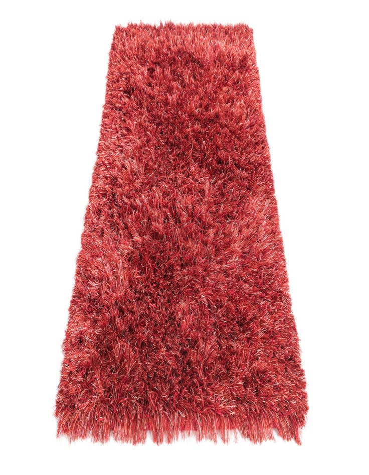 Detail image of  2' 5 x 4' 7  Hand Knotted Two-Tone Shag Oriental Runner Rug