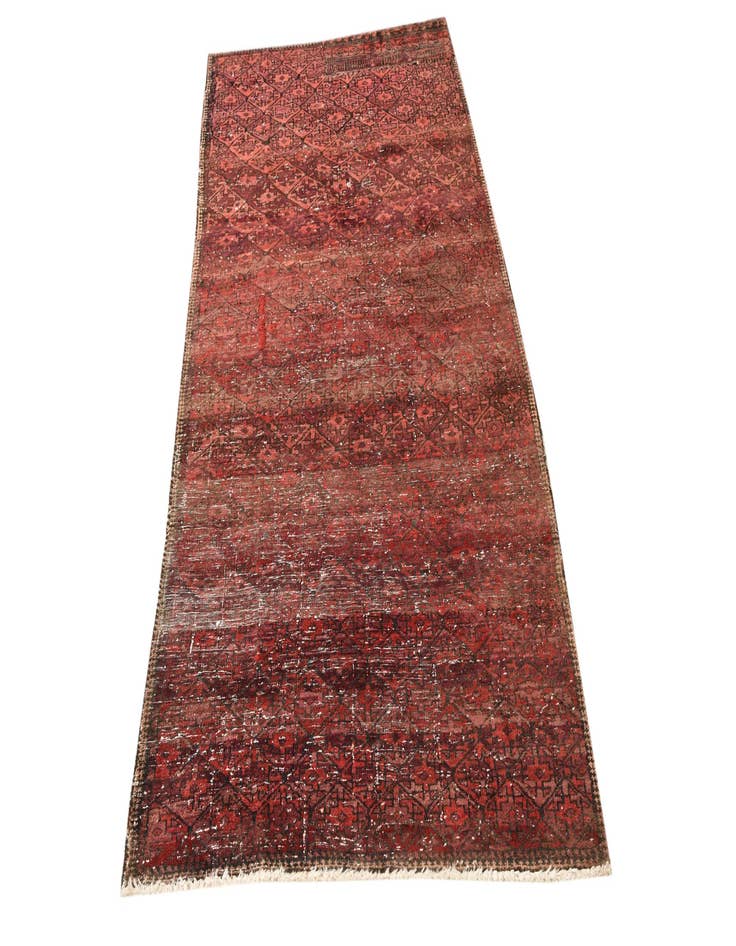 Detail image of  3' 1 x 6' 3  Hand Knotted Ultra Vintage Persian Wool Runner Rug