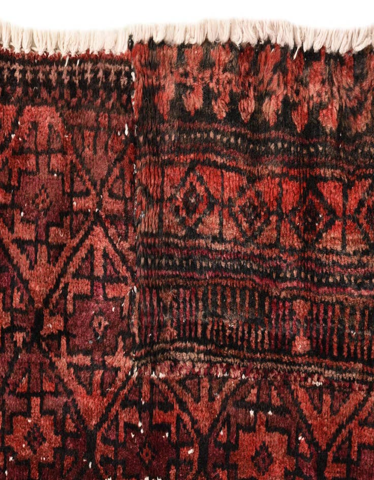 Detail image of  3' 1 x 6' 3  Hand Knotted Ultra Vintage Persian Wool Runner Rug