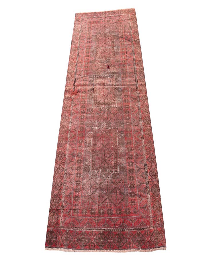 Detail image of  3' 3 x 6' 8  Hand Knotted Ultra Vintage Persian Wool Runner Rug