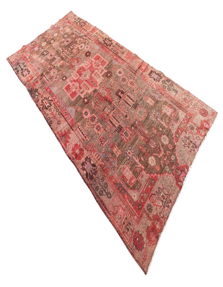 Detail image of  4' 6 x 9' 5  Hand Knotted Ultra Vintage Persian Wool Runner Rug