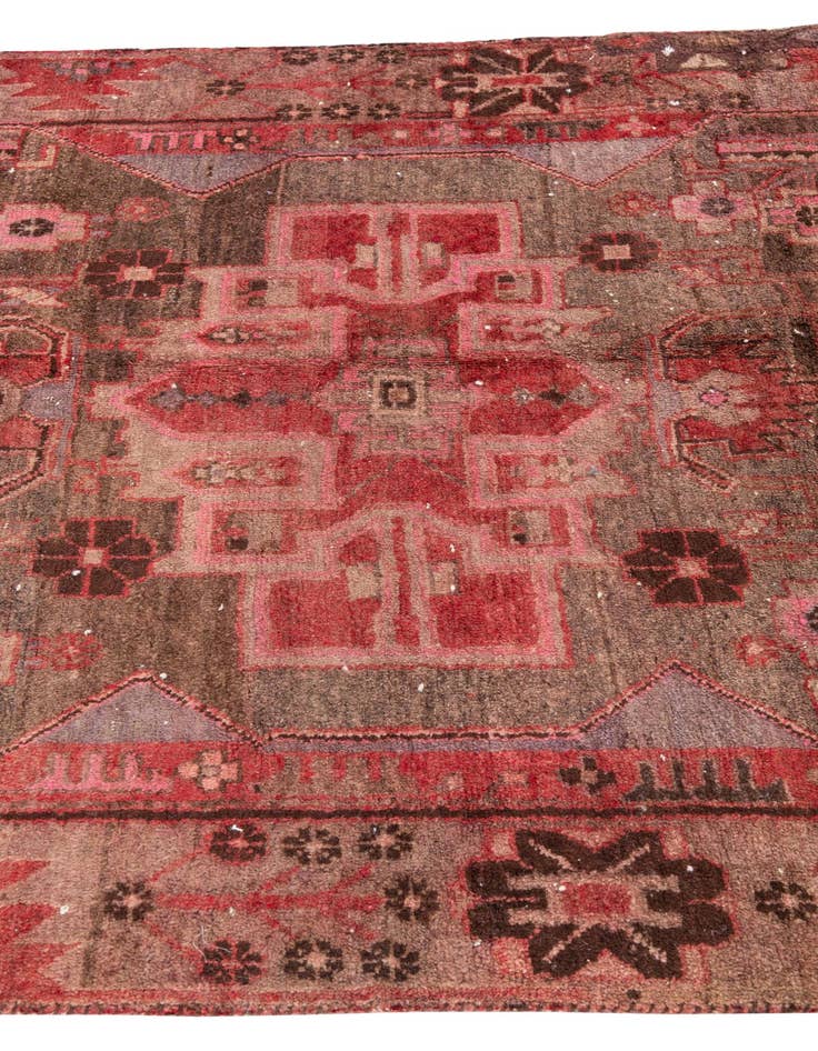 Detail image of  4' 6 x 9' 5  Hand Knotted Ultra Vintage Persian Wool Runner Rug