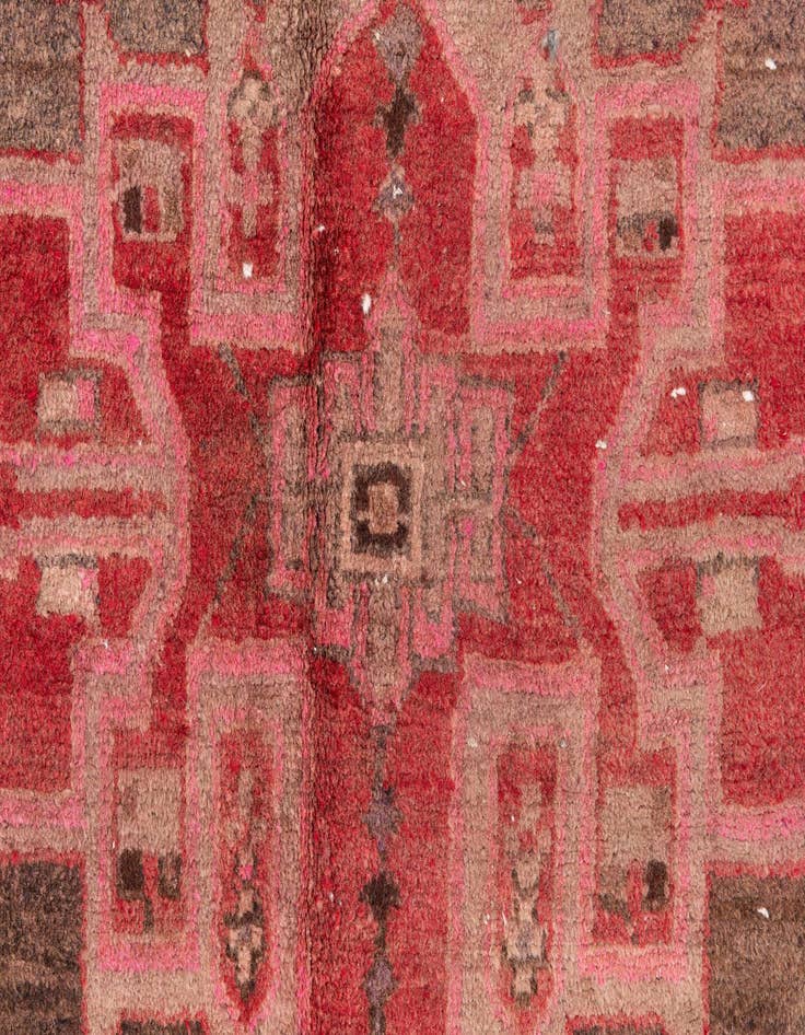Detail image of  4' 6 x 9' 5  Hand Knotted Ultra Vintage Persian Wool Runner Rug