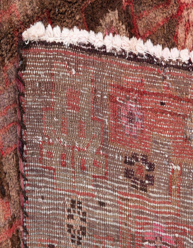 Detail image of  4' 6 x 9' 5  Hand Knotted Ultra Vintage Persian Wool Runner Rug