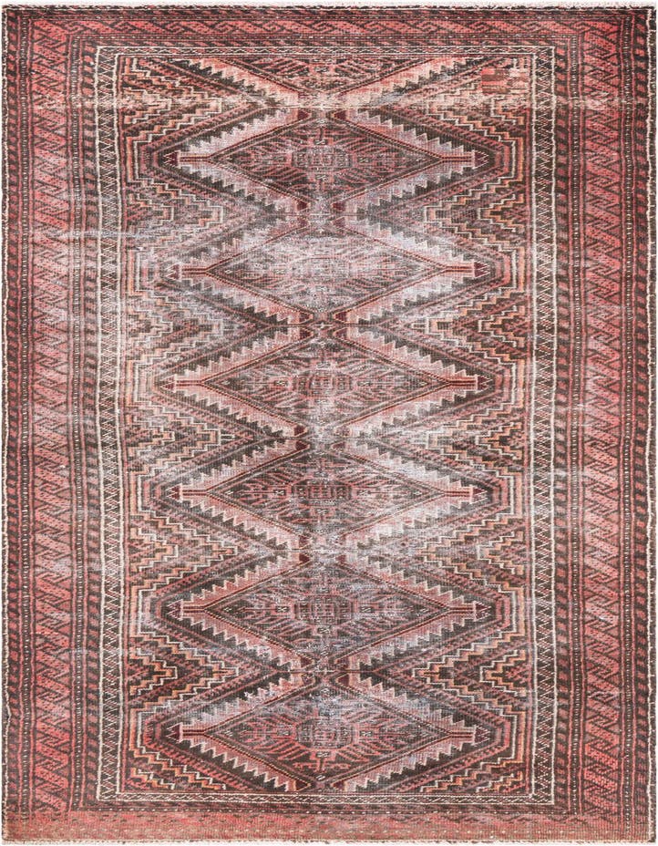  3' 4 x 8' 4  Hand Knotted Ultra Vintage Persian W...