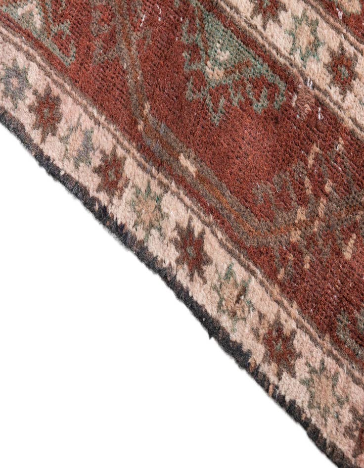 Detail image of  3' 10 x 9' 7  Hand Knotted Ultra Vintage Persian Wool Runner Rug