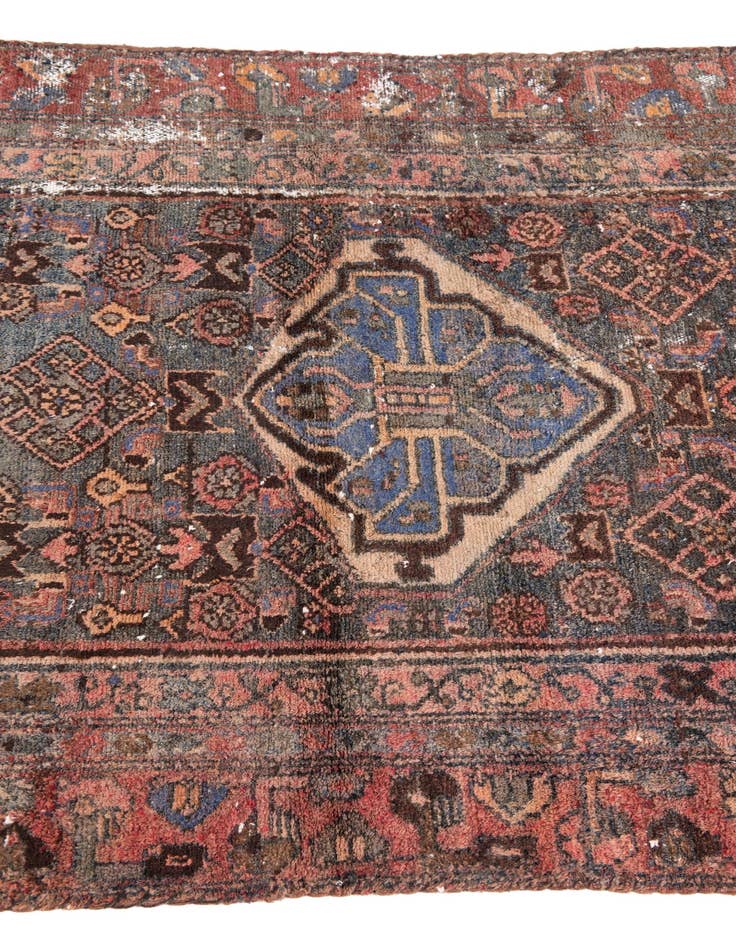 Detail image of  3' 1 x 6' 3  Hand Knotted Ultra Vintage Persian Wool Runner Rug