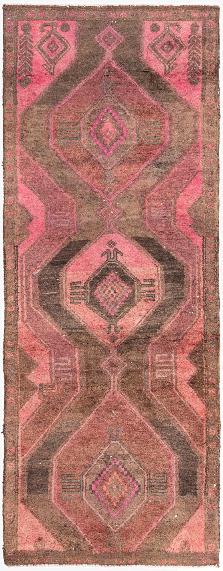  2' 10 x 7' 7  Hand Knotted Ultra Vintage Persian Wool Runner Rug