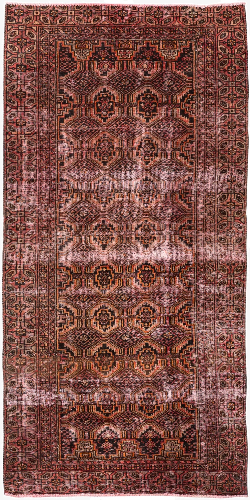  3' x 6'  Hand Knotted Ultra Vintage Persian Wool Runner Rug
