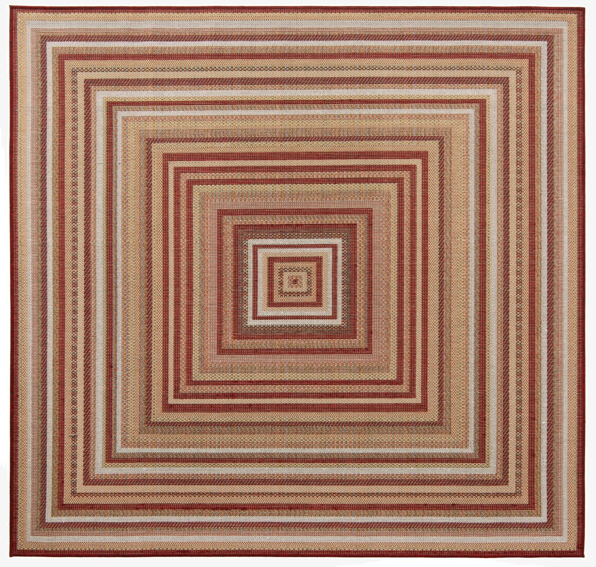  7' 10 x 7' 10  Washable Baja Indoor / Outdoor Square Rug