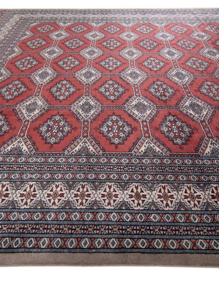Detail image of  8' 4 x 8' 5  Hand Knotted Bokhara Oriental Wool Square Rug