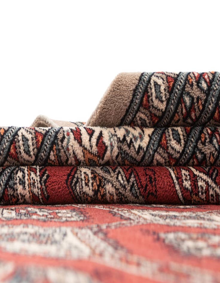 Detail image of  8' 4 x 8' 5  Hand Knotted Bokhara Oriental Wool Square Rug