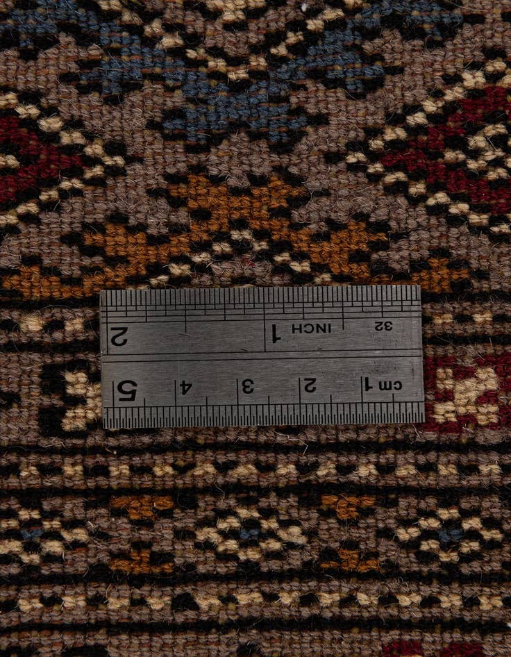 Detail image of  6' x 6' 2  Hand Knotted Bokhara Oriental Wool Square Rug