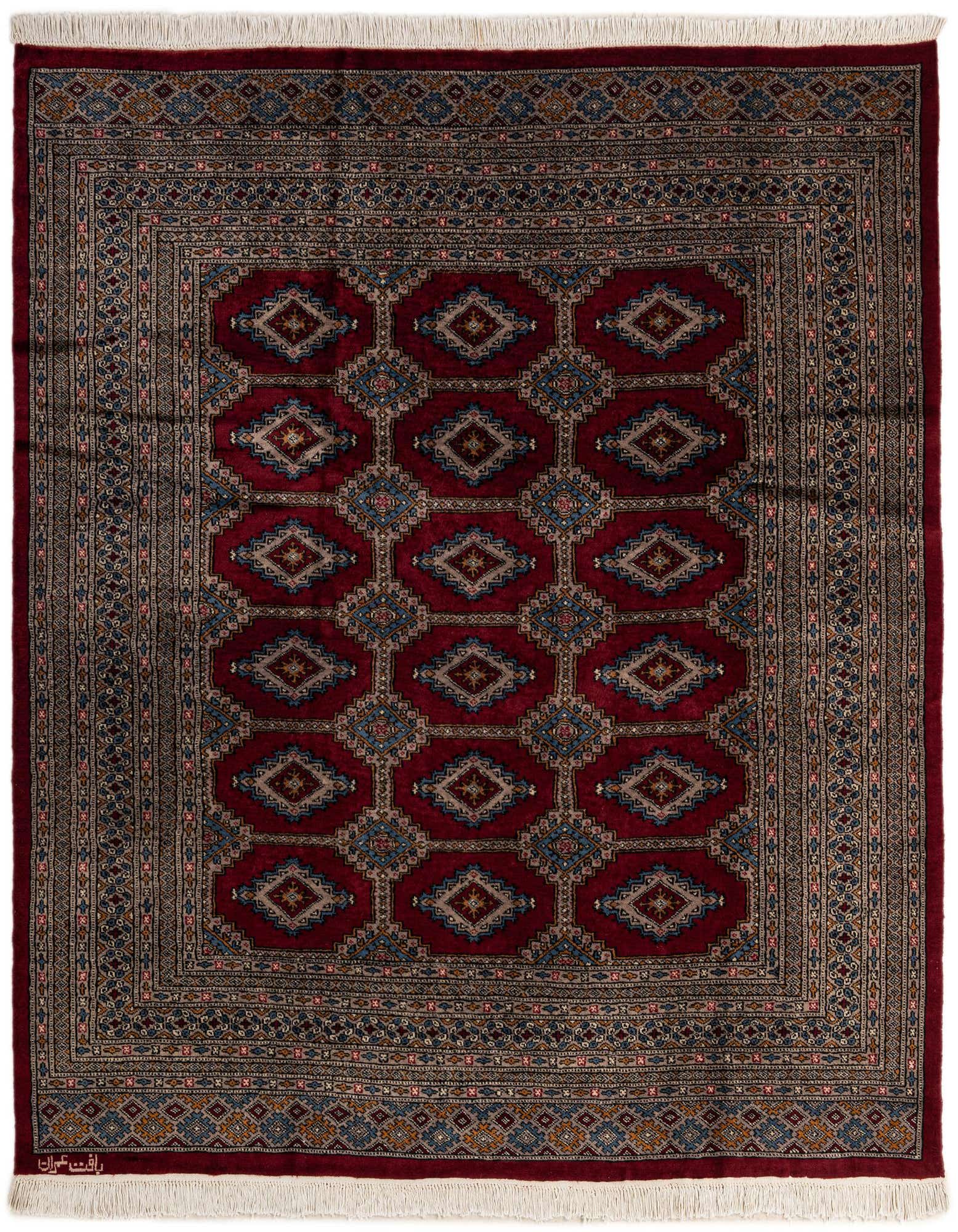 Primary image  6' x 6' 2  Hand Knotted Bokhara Oriental Wool Square Rug
