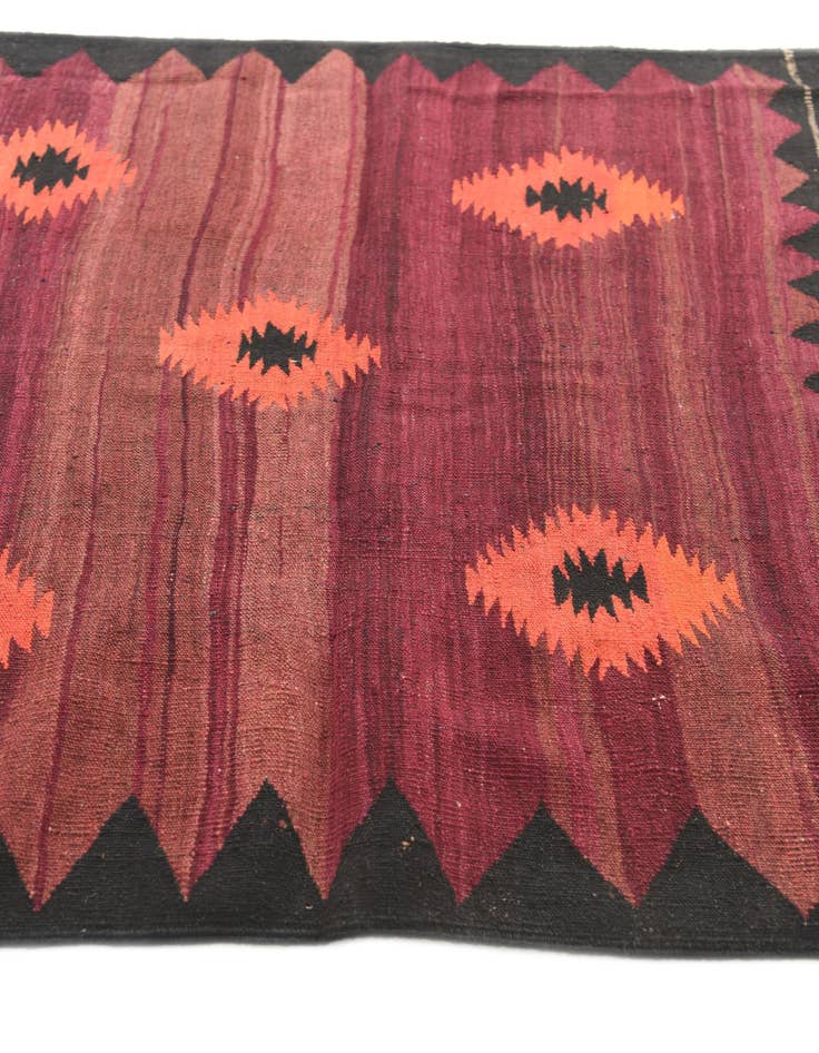 Detail image of  4' 4 x 4' 7  Hand Woven Kilim Afghan Wool Square Rug