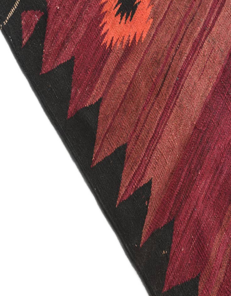 Detail image of  4' 4 x 4' 7  Hand Woven Kilim Afghan Wool Square Rug