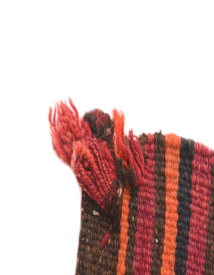 Detail image of  3' 4 x 3' 6  Hand Woven Kilim Afghan Wool Square Rug