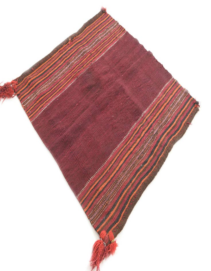Detail image of  3' 4 x 3' 6  Hand Woven Kilim Afghan Wool Square Rug