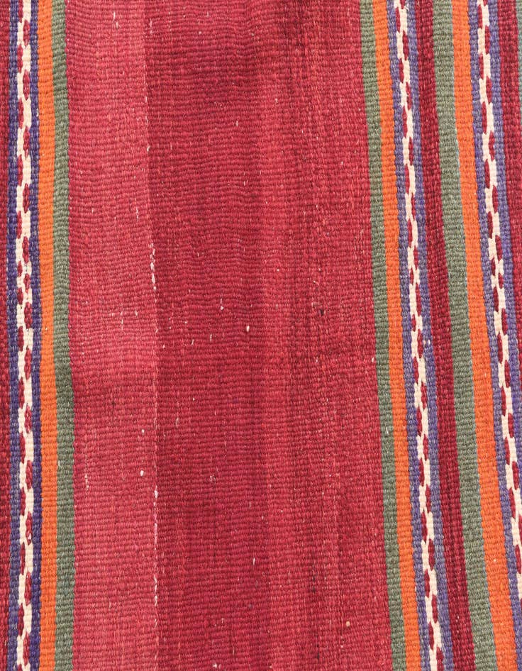Detail image of  3' 7 x 3' 8  Hand Woven Kilim Afghan Wool Square Rug