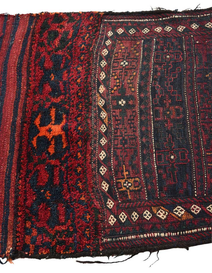 Detail image of  3' x 3' 3  Hand Woven Kilim Fars Wool Square Rug