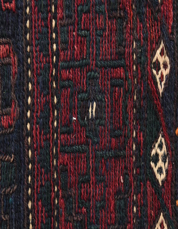 Detail image of  3' x 3' 3  Hand Woven Kilim Fars Wool Square Rug