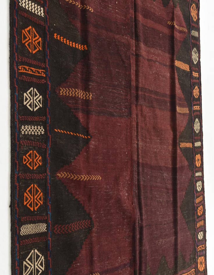 Detail image of  4' 2 x 4' 6  Hand Knotted Kilim Fars Persian Wool Square Rug