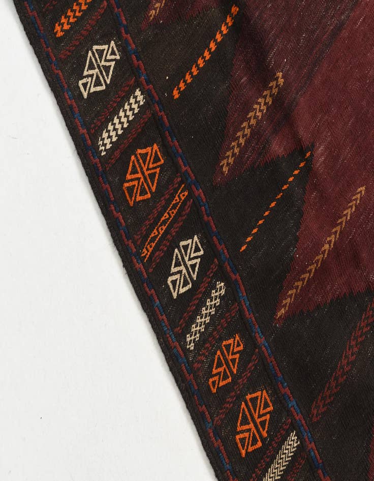 Detail image of  4' 2 x 4' 6  Hand Knotted Kilim Fars Persian Wool Square Rug