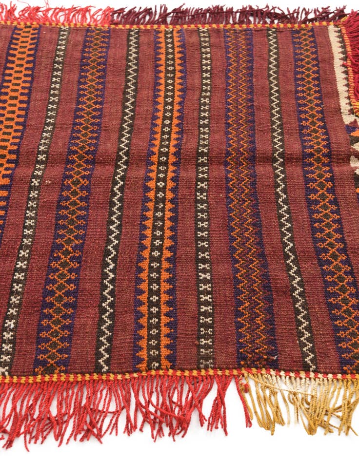 Detail image of  3' 1 x 4'  Hand Woven Kilim Fars Wool Square Rug