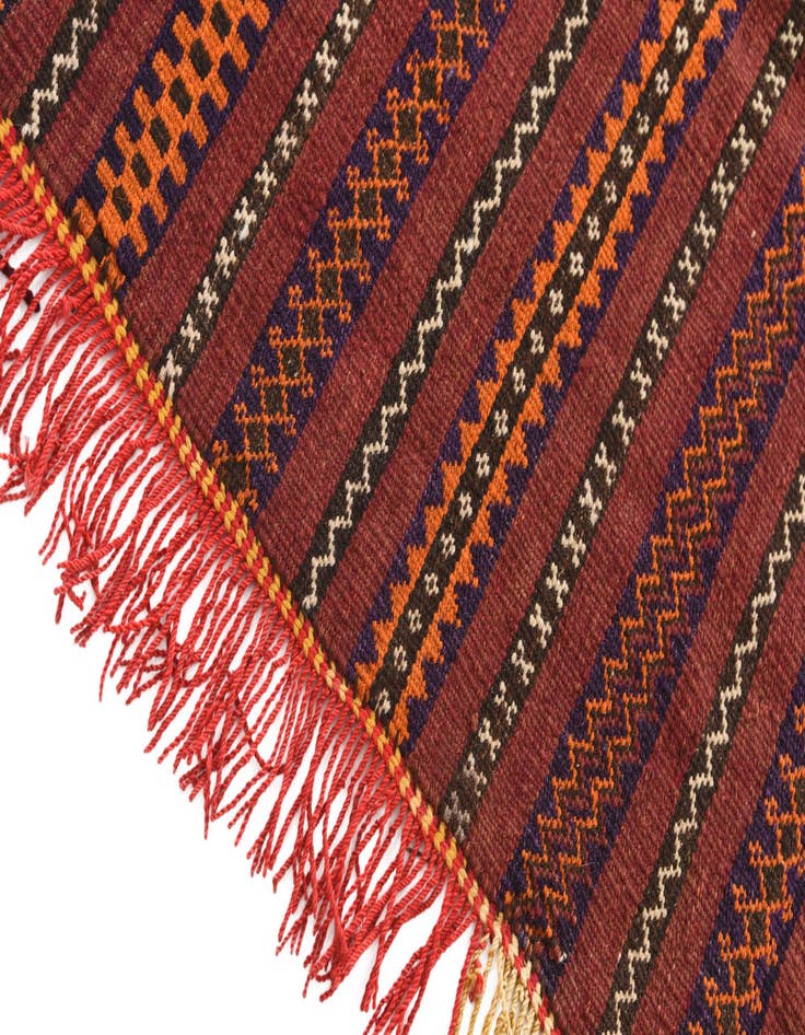 Detail image of  3' 1 x 4'  Hand Woven Kilim Fars Wool Square Rug