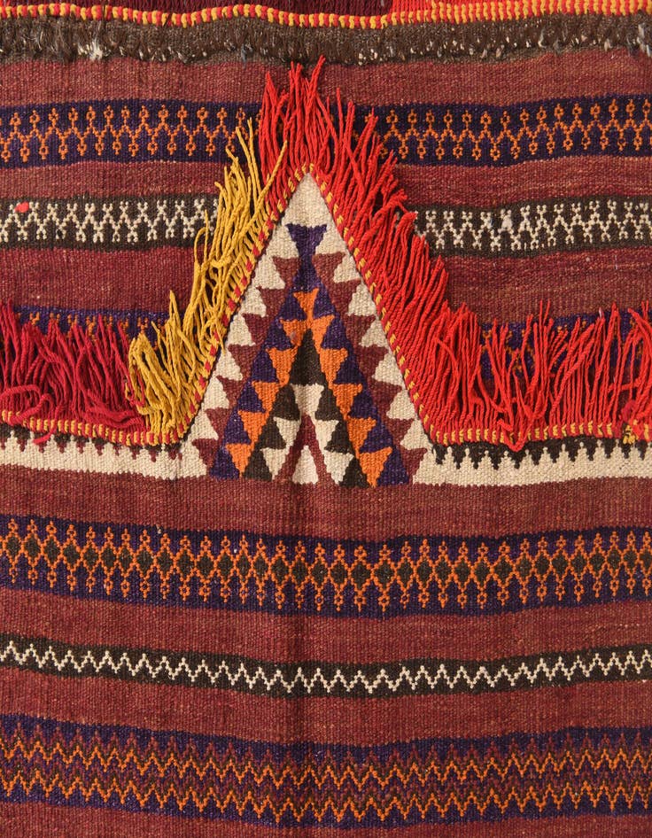 Detail image of  3' 1 x 4'  Hand Woven Kilim Fars Wool Square Rug
