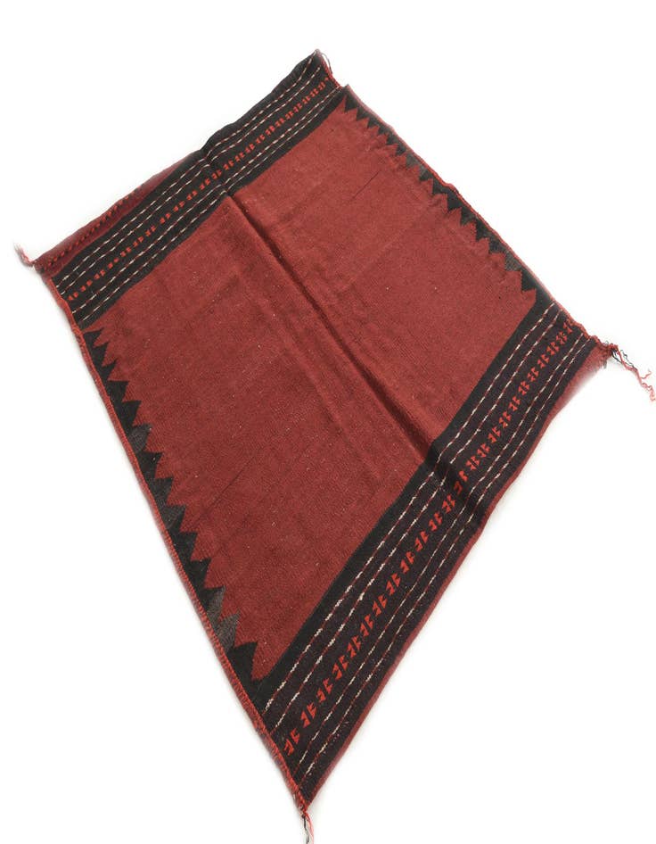 Detail image of  4' 3 x 4' 5  Hand Woven Kilim Fars Wool Square Rug