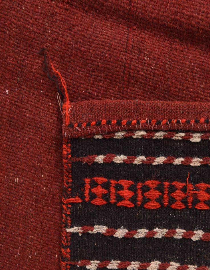 Detail image of  4' 3 x 4' 5  Hand Woven Kilim Fars Wool Square Rug