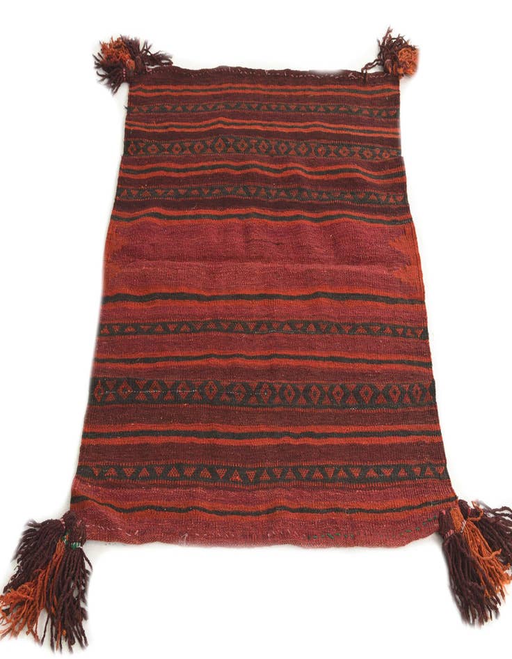 Detail image of  3' 5 x 3' 9  Hand Woven Kilim Fars Wool Square Rug